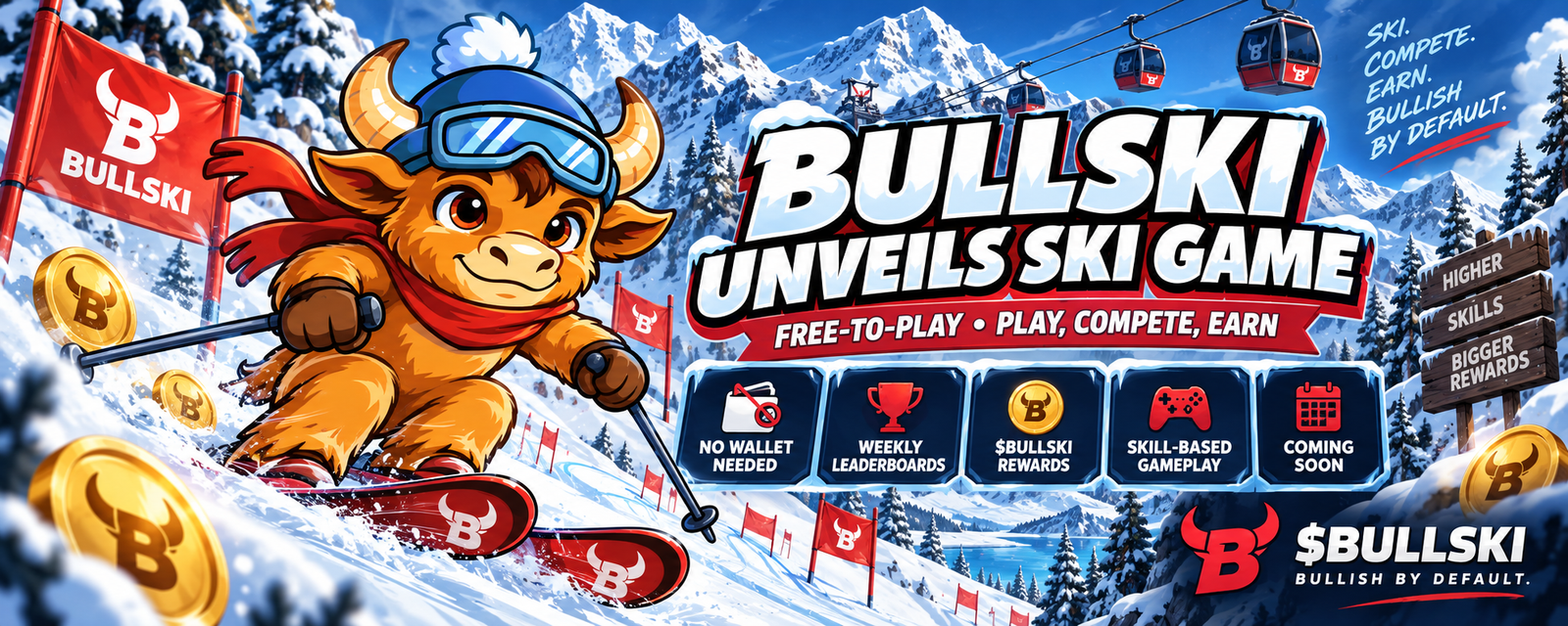 Bullski Expands Beyond Meme Coin Presale With Free-to-Play Ski Game, Weekly Skill Leaderboards and $BULLSKI Rewards