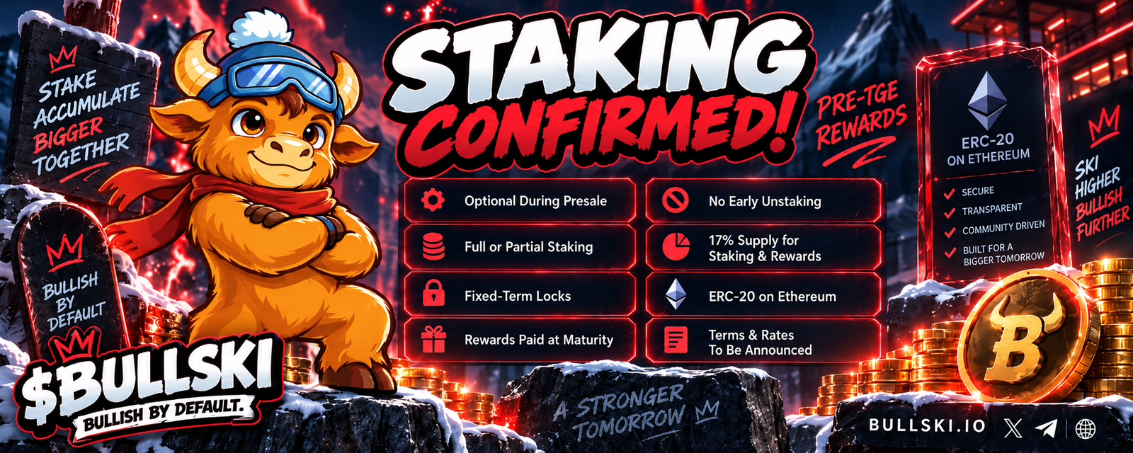 Bullski Confirms Pre-TGE Staking Program as $BULLSKI Holders Prepare for Fixed-Term Rewards