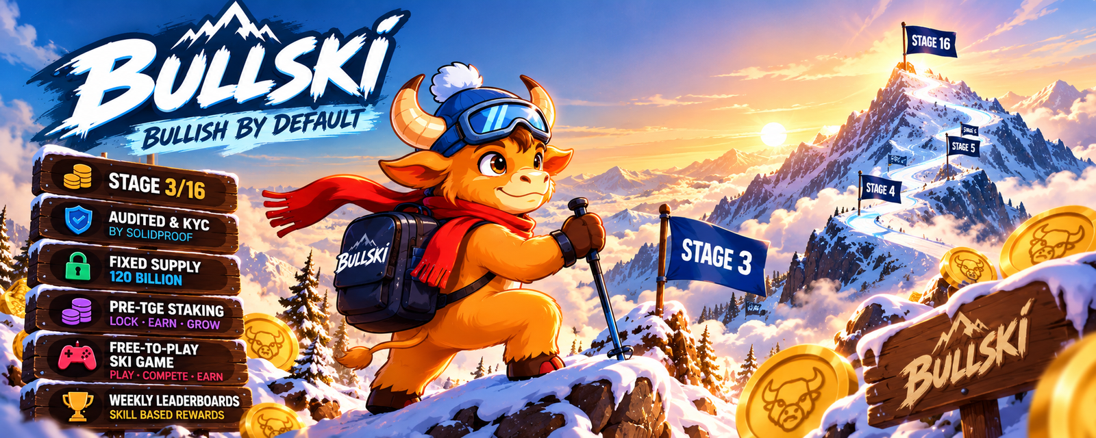 Bullski's Stage 3 Presale Puts Fixed 120 Billion Supply in Focus as Audit Confirms No New $BULLSKI Can Be Minted